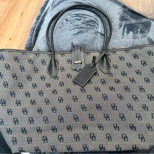 Monogram Black and Gray Men's Tote Bag